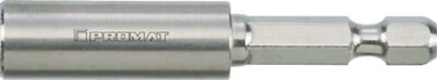 PROMAT  Bithalter  1/4 Zoll F 6,3  1/4 Zoll C 6,3 Magnet, Sprengring Länge 75 mm