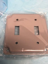 2pcs-MULBERRY 11410 4" Raised 2 SWITCH COVER~Steel 4" Double Toggle Switch Plate