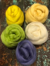 Mix Top Roving Spinning Felting Merino Wool 10 oz Bag