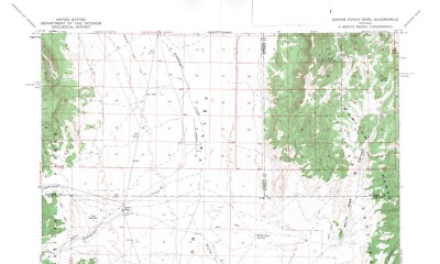 Dianas Punch Bowl Quadrangle Nevada 1960 Topo Map Vintage USGS 15 Minute