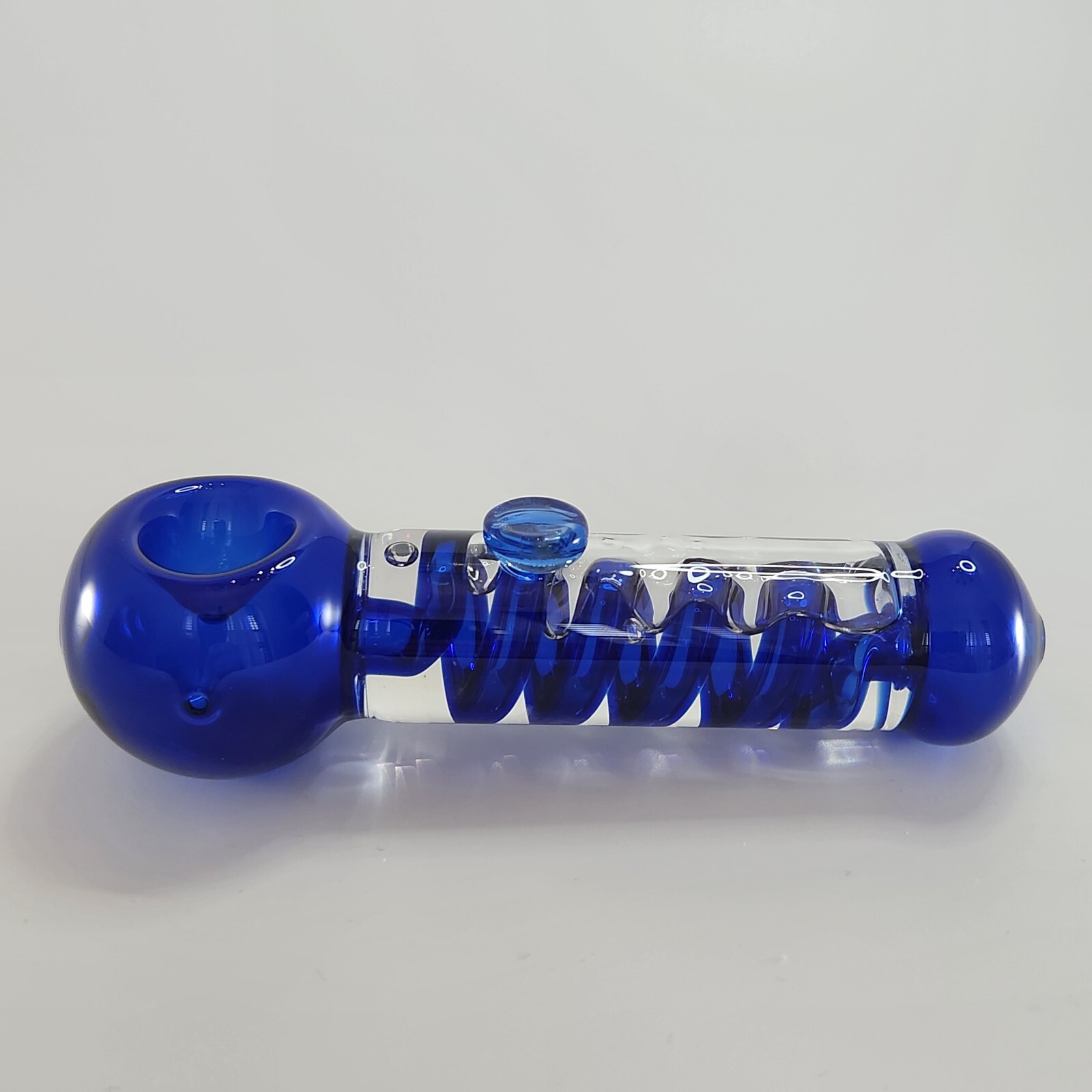 Freezable Coil Blue Tobacco 5.5 Inch Hand Pipe Glycerin CHILLER Spoon Pipe