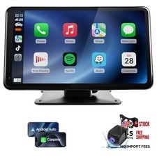 7" Portable Wireless CarPlay  Android Auto Car Stereo with Backup Camera, 7"