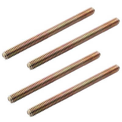 8 PCS 5/16-18 x 4 Inch Fully Threaded Rod Zinc Plated Carbon Steel Stud