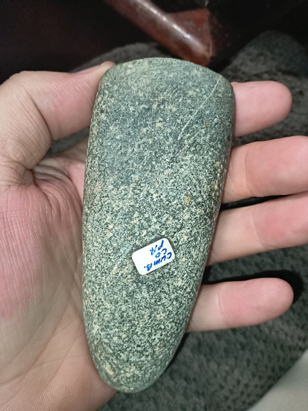 Authentic Pennsylvania Green Granite Hardstone Celt Indian Arrowhead Artifact