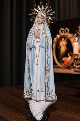 23.6  Our Lady of Fatima Statue with Halo Virgin Mary Catholic Decor