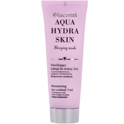 Nacomi Aqua Hydra Skin 3in1 Feuchtigkeitsmaske 85ml mit Hyaluron & Kollagen