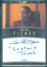 Picard Season 2 & 3  Tim Russ as Captain Tuvok  Inscription  Autograph Card