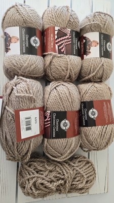 6 New Skein Loops & Threads Charisma Yarn Taupe #5 Bulky 5  3.5oz & 109yds