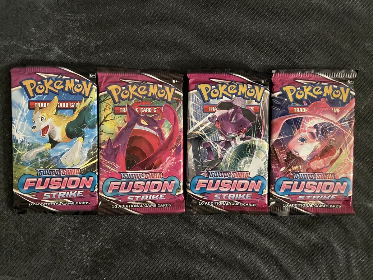Pokémon TCG Sword & Shield Fusion Strike Pack Art Set of 4 Sealed