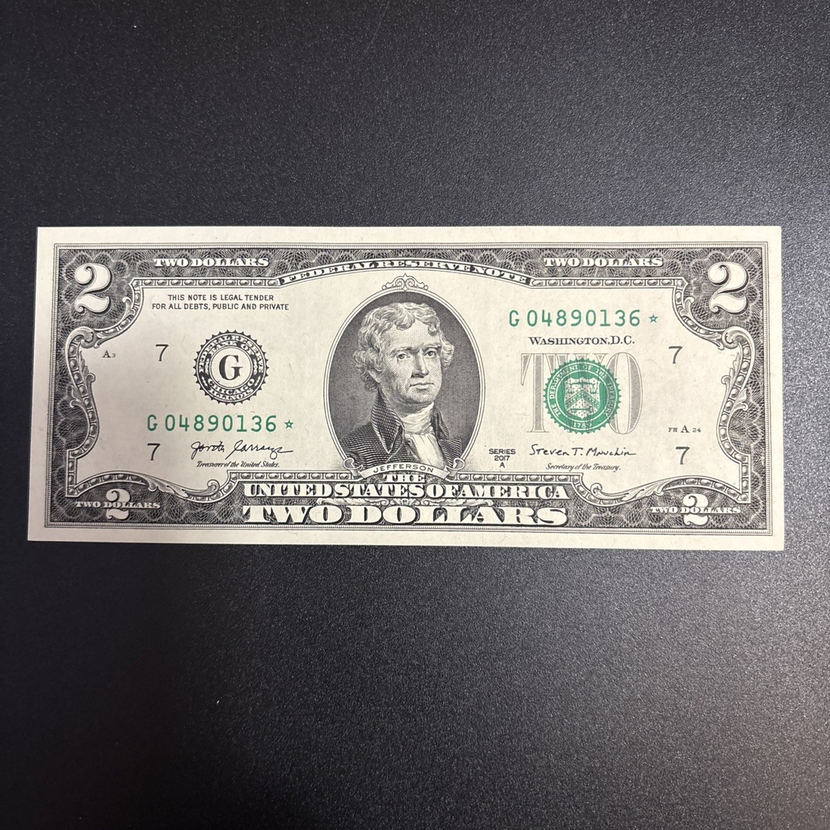 スターター　BILLS TWO DOLLAR STAR BILLS - $2 UNCIRCULATED STAR NOTE (G04890136) | eBay