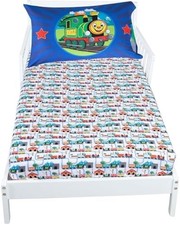 Todays Kids Choo Choo Train Toddler Bed Sheets Boy 2-Piece Crib Set