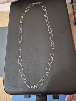 Sterling Silber 925 Silpada dauerhafter Eindruck funkelnde Kette Halskette 34'' N2731