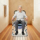 Foldable Shower Chair W/ Wheels Load 330.69lbs Bedside Commode Chair For Elder