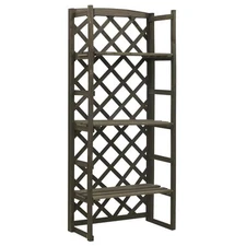 Planter Grey Solid firwood Medium Plant Stand Rectangular