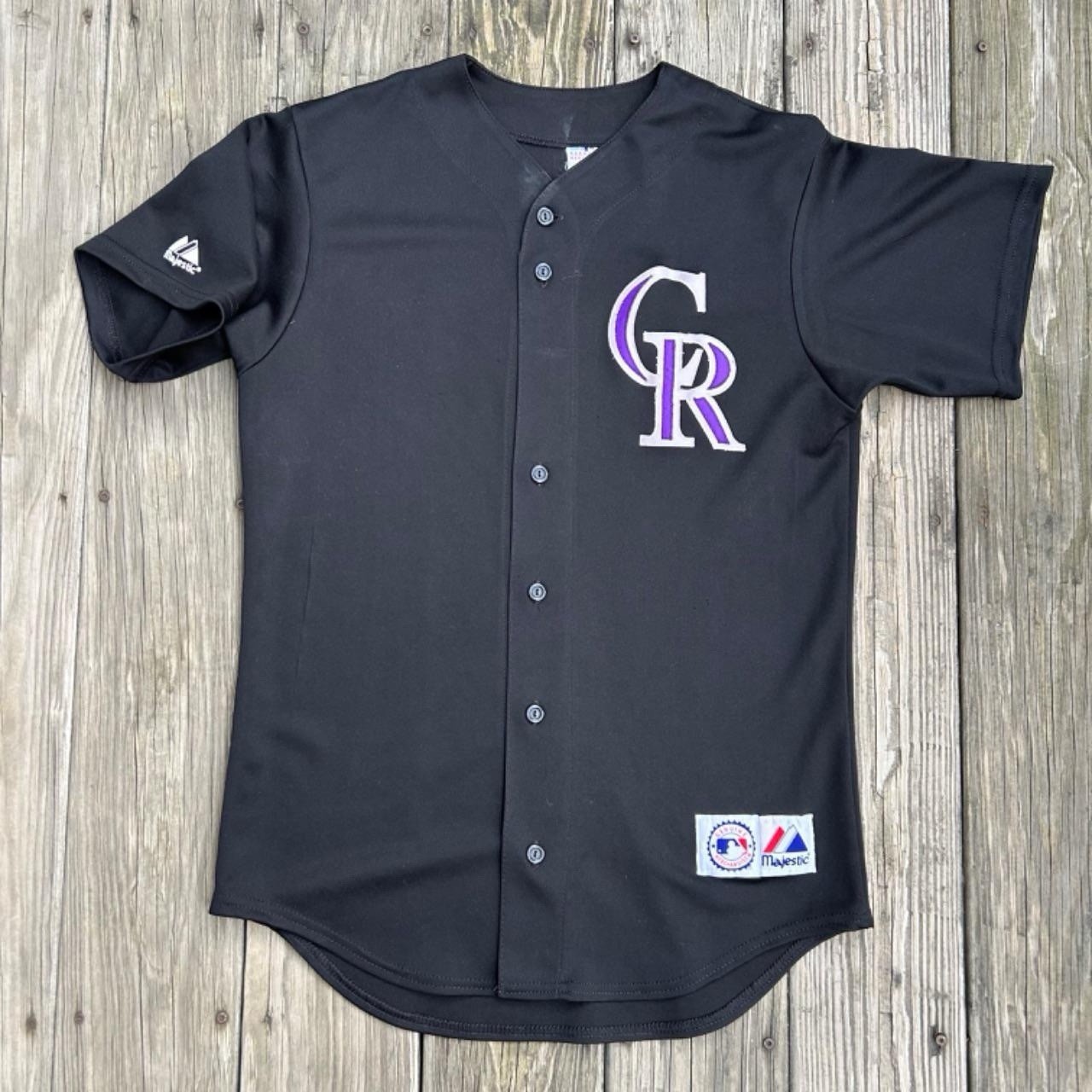 vintage colorado rockies majestic mlb men's medium baseball jersey