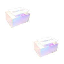2pcs Acrylic Tissue Box Holder, Clear Dispenser for Facial Napkins and Dryer