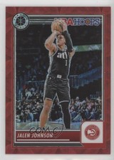 2023-24 Panini NBA Hoops Premium Stock Red Prizm 64/88 Jalen Johnson #119 10h2
