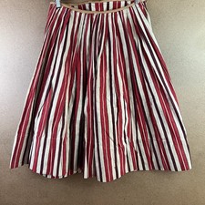 Antique Late 1800s Bustle Canvas Red Stripe Skirt