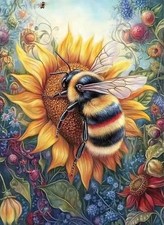 Bee Diamond Painting Art Kits for Adults Full Round Drill Diamond Dots Gem Art