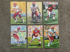 Lot of 6 signed K C Chiefs Goal Line Art, LANIER, BELL, CULP, SHIELDS, COA