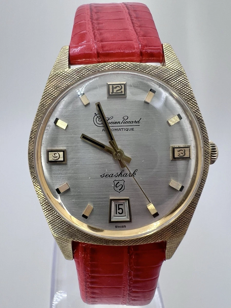 Vintage Lucien Piccard Seashark Gold Plated Swiss-Made Automatic Men\'s Watch LUCIEN PICCARD 59076 SEASHARK AUTOMATIC GOLD PLATED MENS  main image 2