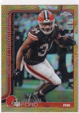 2025 Topps Chrome Jerome Ford #71 Leather  Pigskin Gold  /50 Browns🔥🔥🔥