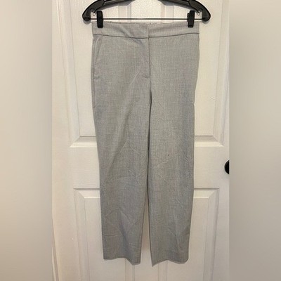 J. CREW Women's Gray Elastic Back Straight Leg Holland Pants Size 2