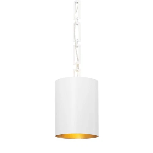 Crystorama Alston 8" Wide Matte White and Gold Mini Pendant - Picture 2 of 4