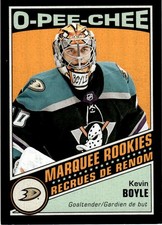 2019-20 O-Pee-Chee Retro Black Border Kevin Boyle Rookie 038/100 Anaheim Ducks