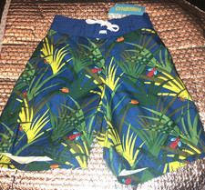 GYMBOREE RAINFOREST ADVENTURE Blue Bugs Swim Trunks Board Shorts Boys Size 4
