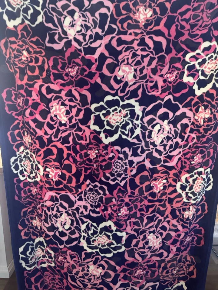 HUGE Vera Bradley KATALINA PINK Plush Throw Blanket Fleece 80 X 50 Breast Cancer - Image 2 of 4