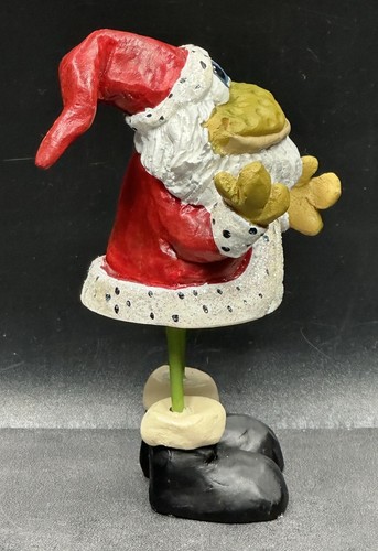 Russ Berrie Glitzer Santa Frosch Figur Weihnachten Urlaub Vintage Deko - Bild 3 von 9
