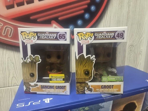Funko Pop Marvel Guardians Of The Galaxy Groot 2pc EE#65, LC #49
