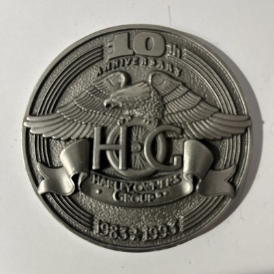 Harley-Davidson HOG Officer 1993 10th Anniversary Chapter Medallion!!
