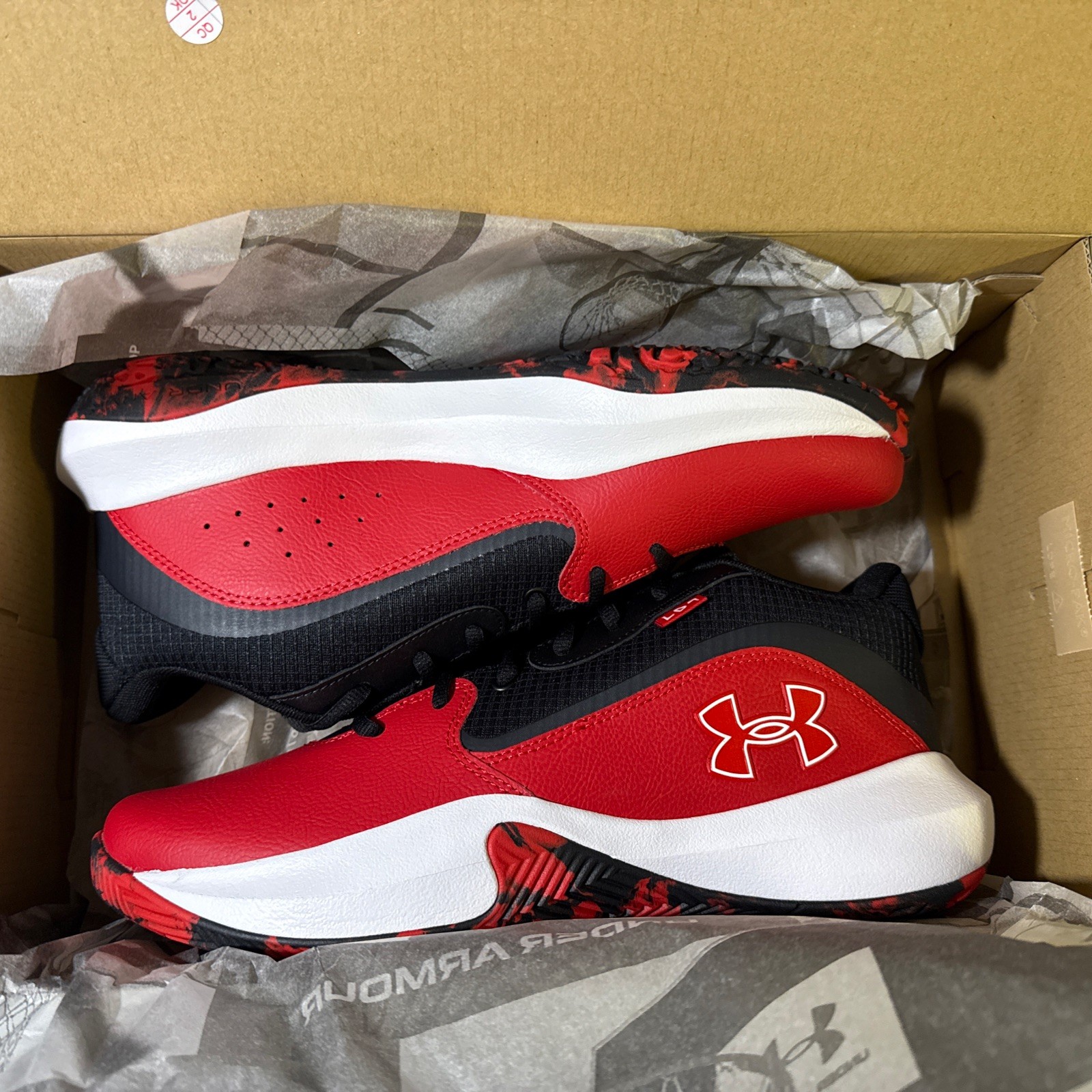 Under Armour UA Lockdown 6 Men's 12 Red/Black  thumbnail 4