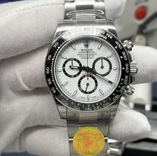 Rolex Cosmograph Daytona White Dial Black Tachymeter Bezel Steel Chronograph
