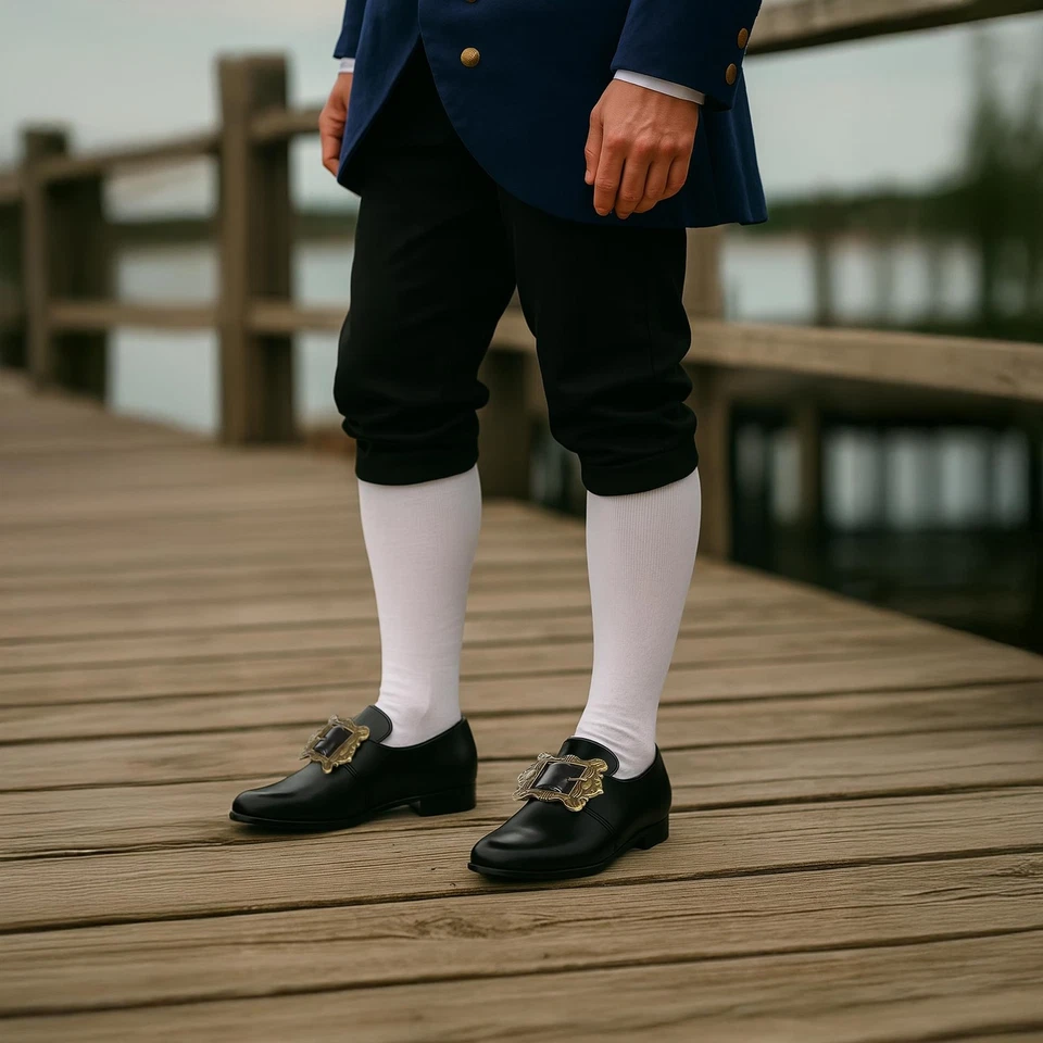 Sapatos fantasia colonial/pirata adulto | M 10-11 - Imagem 3 de 4