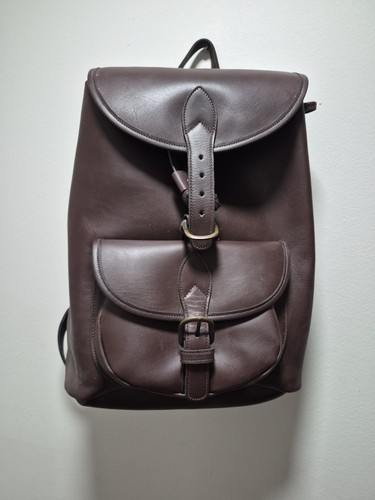 Custom Hide-Genuine Leather Brown Rucksack Original Backpack Made In USA $669