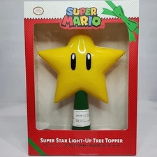 Nintendo Super Mario 9" Super Star Light Up LED Plug In Christmas Tree Topper
