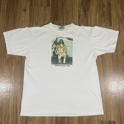 Vintage Florida State Seminoles Shirt Mens XL White NCAA Football Made USA1989