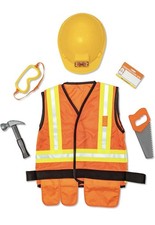 Melissa Doug Construction Worker Role Play Costume Dress-Up Set 6pc