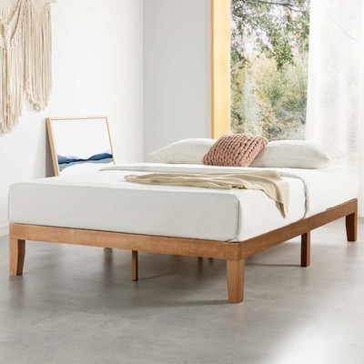 Mellow Naturalista Classic 12'' Solid Wood Platform Bed - Natural Pine, Queen