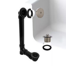 1-1/2 In. Pull and Drain Schedule 40 ABS Bath Waste with 1-Hole Top Elbow in Sat