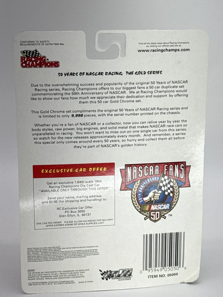 Racing Champions NASCAR 50th Anniversary 1954 Gold Diecast Car Issue #6 — 第 2/4 张图片