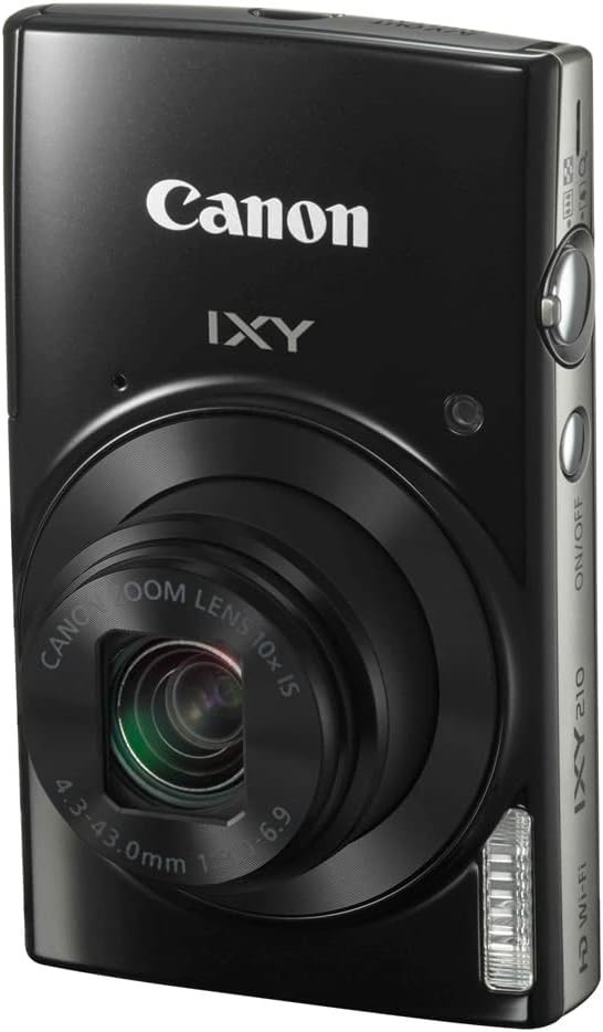 Canon IXY 210 Digital Camera Black 20MP 8x Zoom Tested Compact