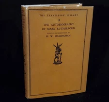 The Autobiography of Mark Rutherford, Intro by H. W. Massingham - 1929 - HCDJ