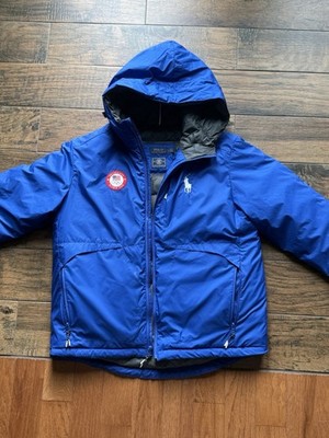 Polo Ralph Lauren Team USA Men's Blue Hooded Down Puffer Full Zip Packable L
