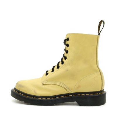 Dr. Martens Damen 1460 Pascal Stiefel Gelb Leder Mittel AirWair Boots EU 38