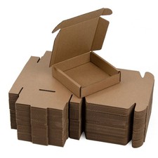 50 Pack 4x4x1 Inches Small Shipping Boxes, Brown Corrugated Cardboard Boxes, ...