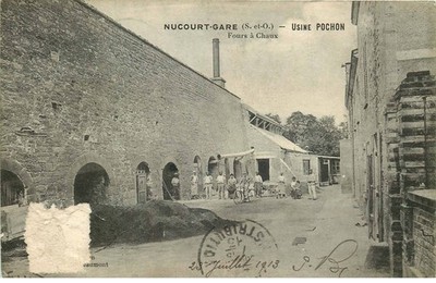 VAL D'OISE NUCOURT BAHNHOF FABRIK TASCHE (Zustand) KALKOFEN